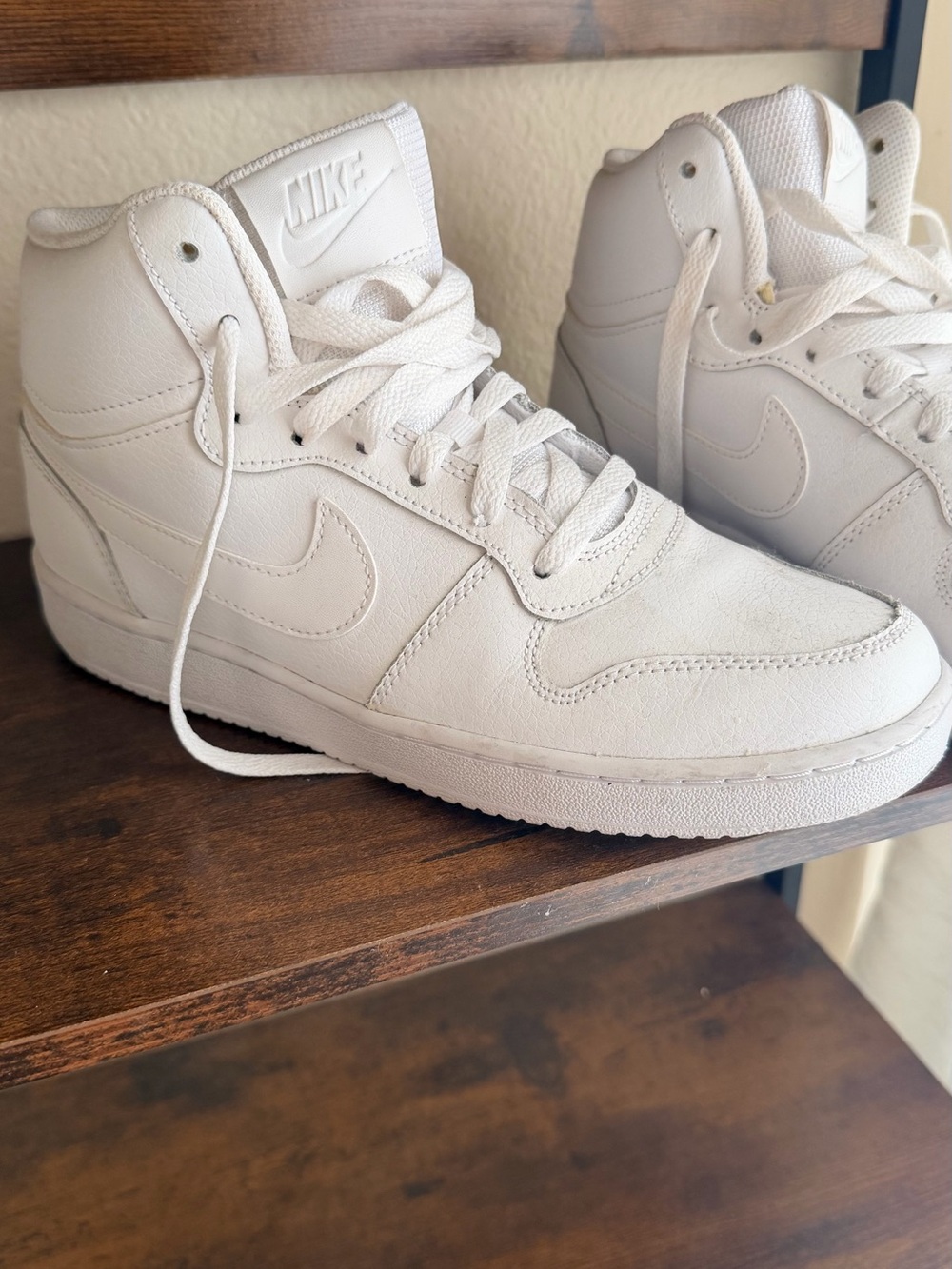 Nike Women’s All-White High-Top Sneakers